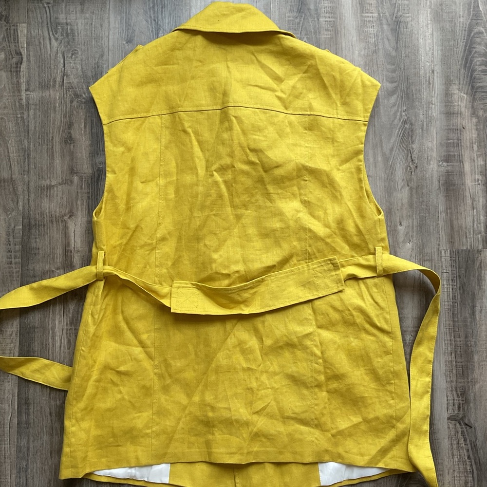 Zara double breasted linen vest supine small - Picture 7 of 7